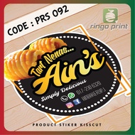 STICKER LABEL TART NENAS, STIKER KUIH RAYA, BISKUT, COOKIES.