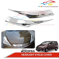 PROTON EXORA EYELID EYE LID BROW HEAD LAMP HEADLIGHT COVER (CHROME) '2 PC/SET'