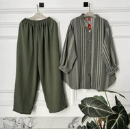 SETELAN WANITA CRINKLE DAILY KEKINIAN UKURAN JUMBO / SETCEL BOTEGA PREMIUM