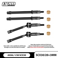 GPM 4140 Carbon Steel Front & Rear Drive Axles for AXIAL SCX30 Ford Bronco Jeep Wrangler JLU K10 1/3