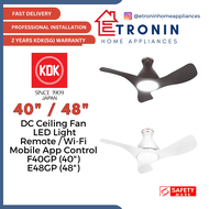 [Bundle Available] KDK 40", 48" DC Ceiling Fan with Remote &amp; Wi-Fi Control E48GP | F40GP (LED Light)