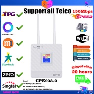 4G LTE Wifi Router 150mbps SIM card Wireless Mobile Hotspot Router-Support mobile power/Car/Travel/Office (Support TPG)