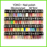 ✟ YOKO 3in1 nail polish 36colors/set regular nail polish 36*8ml