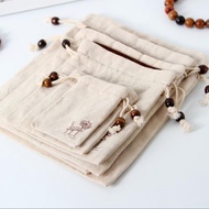 Pure Cotton and Linen Collectables-Autograph Cloth Bag Drawstring Pull String Flannel Silk Pouch Sma