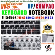 Keyboard คีย์บอร์ด For  HP EliteBook 840 G3   745 G3   745 G4   840 G4    848 G4