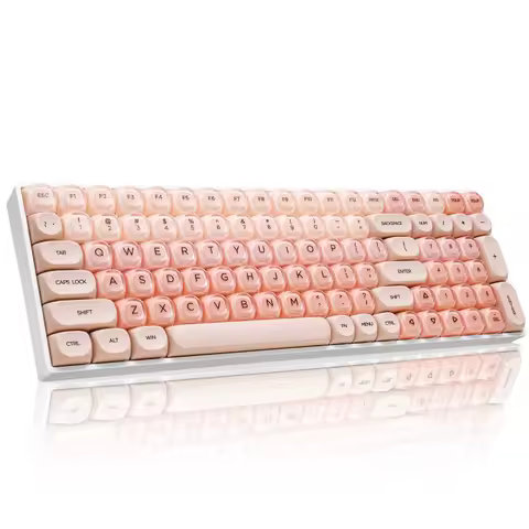ZORNHER ZH100 Mechanical Keyboard 98% Pink Creamy with Number Pad Full Size Gaming Keyboard Jelly Ke