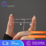 S999 Silver Shell Star Heart Tassel Bracelet | Gelang | Summer Pink Sweet Cute Zircon 贝壳星星爱心流苏手链 | C