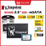 Kingston KC600 SATA 2.5"/mSata SSD(256GB/512GB/1TB/2TB) Internal Solid State Ddrive SATA 3D TLC NAND