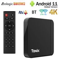 Tanix W2 Smart Tv Box Amlogic S905w2 Android11.0 2g16g 4g32g 4g64g 4k Bt 2.4g/5g Wifi Youtube Netfli