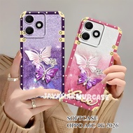 Compatible Case For OPPO A6C 4G 2026 - OPPO A6C 4G 2026 Softcase Procamera Macaron - Latest Buttefly