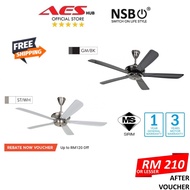 FREE SHIPPING NSB XTREME 42 / 54 Inch Designer Ceiling Fan 3 Speeds With Remote Control 5 Blades Kipas Siling 风扇 吊扇