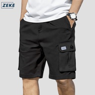 ZEKE B0032 Men Cargo Shorts Cutting Straight Cut Trouser Tactical Six Pocket Working Menswear Cargo 