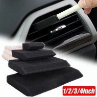 1/2/3/4 Inch Auto Detailed Duster Car Air Conditioner Vent Brush Dust Removal Tools Handle Sponge Brush Air Outlet Cleaning Stick Universal Dashboard Grille Cleaner