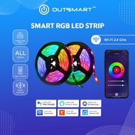 🇲🇾🔥OUTSMART WIFI LED Smart Strip RGB Dimmable for TV Backlight Decoration Google RGBIC DREAM COLOUR 
