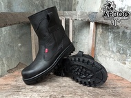 sepatu safety kings boot karet pria arboo original kulit asli