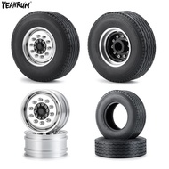 Yeahrun Metal Beadlock Front Wheel Rims Rubber Tires Set