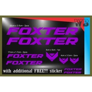 Foxter sticker for bike frame (Violet Glossy) - 1set