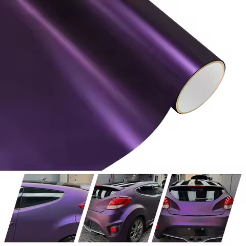 Car Wrap Film Matte Metallic Pinot Noir Purple Water Color Change Vinyl Film PET Decals Air Bubble F