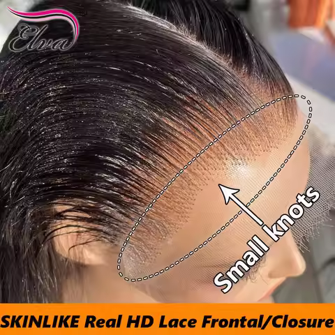 5X5/6X6/9X6 HD Lace Closure Ultra Thin HD Lace Frontal 13x4 13x6 Human Hair Straight & Body Wave 2x6