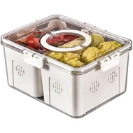 Refrigerator Organizer With Lids (3 Compartments), Fridge Storage, Fridge Organizers And Storage Cle