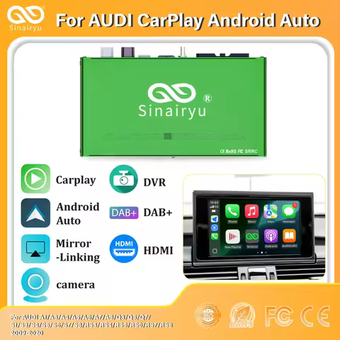 NWE 2025 Wireless Apple CarPlay Retrofit for Audi A3 A4L A5 Q5 Q2 Q7 A1 Q3 A6 A7 A8 MMI 2G 3G 2010-2