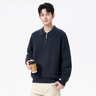 Áo Sweater Half-Zip Kiểu Cổ Đô Phong Cách Old Money