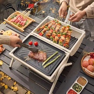 BIG SIZE Outdoor OKAWA Portable Barbeque DOUBLE SIDED Grill SMOKEHOUSE Barbeque Grill Outdoor Portab