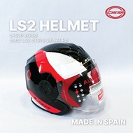 🔥LS2 OPEN FACE HELMET🔥OF570 VERSO🔥 0002-LS2-OF570-BK-WH-RD