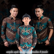 KEMEJA Modern Father And Son Couple Batik/Men's Long Sleeve Batik Shirt/Men's Long Sleeve Batik/Short Sleeve Men's Batik/Boy's Batik/jumbo Men's Batik/Children's Batik Shirt 2024