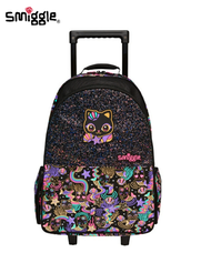 Smiggle Light Up Trolley Backpack Wheels cat TROLLEY BRIGHT SIDE