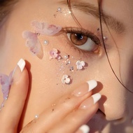 哈尼族公主新娘化妆贴脸饰品锁骨妆儿童眼妆珍珠贴钻蝴蝶耳妆亮片nikankanwo1.my20250904