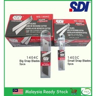 SDI Snap Blade Cutter Refill Blade Small / Big 5pcs (1403C/1404C)