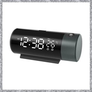 (TFAW) Projection Alarm Digital Clock USB Rechargeable Electronic Clock with 180° Rotating Projector
