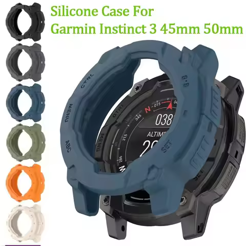Silicone Case Cover For Garmin Instinct 3 45mm 50mm Bumper Protective Shell For Garmin Instinct 3 Pr