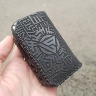 premium leather case signature aztec full enggrave argus gt 2 - hitam