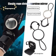[Han-t] 1Pc Adjustable Rearview Mirror With Lanyard Rope Side Mount Accessory For Cave And Boat Divi
