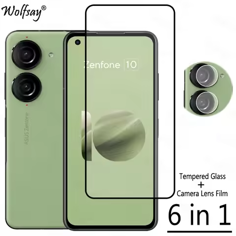 Full Cover Tempered Glass For Asus Zenfone 10 Screen Protector For Asus Zenfone 10 9 8 Camera Glass 