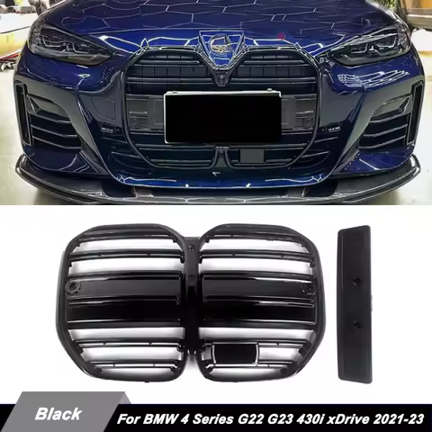 M4 Style Front Bumper Grille Compatible with BMW 4 Series G22 G23 420i 430i 435i M440i 2021-2024 Kid