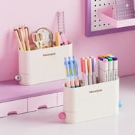 White pen holder office desktop storage box makeup tool storage box stationery organizing box
