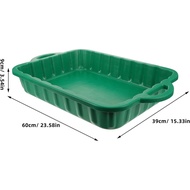 23.5" Car Oil Drain Pan - Heavy Leakproof Oil Collector Pan, Plastic Large Transmission Drain Pan, C