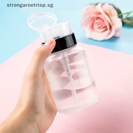 Strongaroetrtop Nail Polish Remover Bottle UV Gel Press Bottle Nail Art Clean Empty Pump Liquid SG