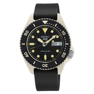 [Watchspree] Seiko 5 Sports Automatic Black Silicone Strap Watch SRPG79K1