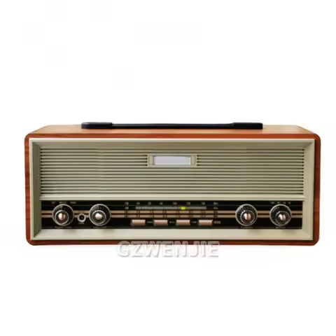 Vintage Home Wooden AM FM SW Multiband Radio Old Portable Wireless Stereo Radio Card Bluetooth Speak