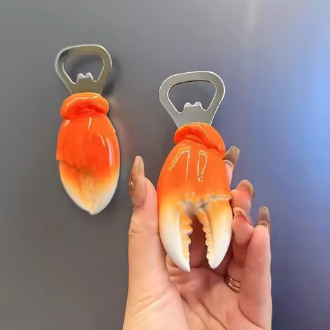 Crab Claw Magnet Beer Bottle Opener Multifunctional Fridge Sticker Creative Kitchen Decor Can Opener