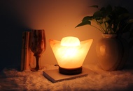 โคมไฟเกลือหิมาลายัน Himalayan Salt Lamp ทรงตำลึงสีขาว 1-2 กิโล โคมไฟเกลือหิมาลัย โคมไฟ