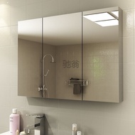 S-6💝TrStainless Steel Bathroom Mirror Cabinet Wall-Mounted Toilet Mirror Box Toilet Mirror with Shelf Dressing Collectio