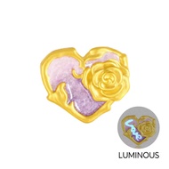 CTS 24k 999 Gold Diamond Tulip Butterfly Love Rose Charm Bracelet Luminous Enamel DIY Fashion Women