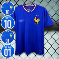 เสื้อฟุตบอลทีมชาติ  ฝรั่งเศส / น้ำเงิน ยูโร2024  #AA0106 เกรดแฟนบอล ไซส์ยุโรป XS-4XL