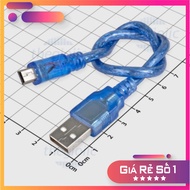 [2 Pieces]- USB Type A Male Mini USB B Cable Blue 30cm Long Truong Giang Components 86