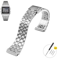Strap for F-91W 18mm Stainless Steel Watch Band for F105 F108 A158W A168 AE1200 AE1300 Replacement S